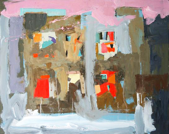 Marrakech. Composition with pink sky