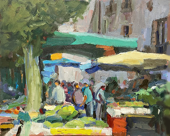 Mercat a la plaça del Monastir