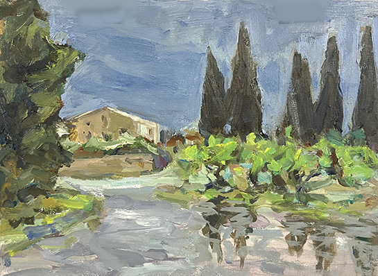Sant Feliu de Boada. Pluja